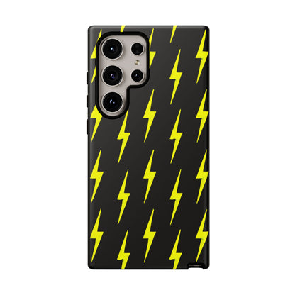 Yellow Lightning Bolt Tough Phone Case | Bold Electric Pattern Case for Iphone, Samsung Galaxy and Pixel