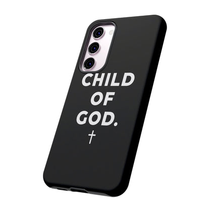 Child of God Phone Case Christian Black Aesthetic Cross Tough Cover
