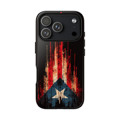 Puerto Rico Flag Phone Case | Distressed Puerto Rican Flag Tough Case | Boricua Pride Protective iPhone Samsung Cover