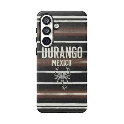 Durango Mexico Phone Case | Serape Scorpion Western Design | Mexican Heritage Tough Case for iPhone & Samsung