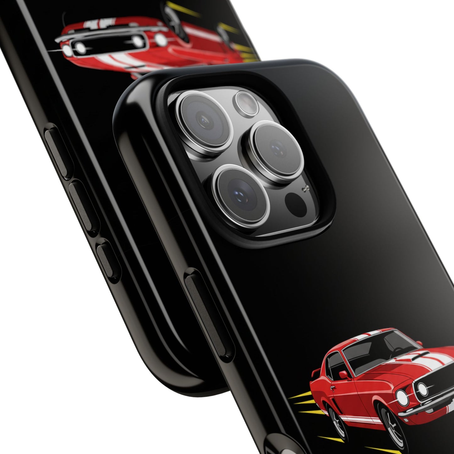 Red Muscle Car Phone Case – Classic Car Racing Tough Protective Case