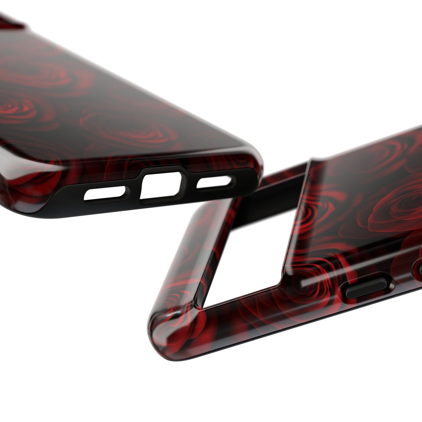 Dark Red Rose Phone Case – Gothic Floral Tough Case (iPhone, Samsung, Pixel)