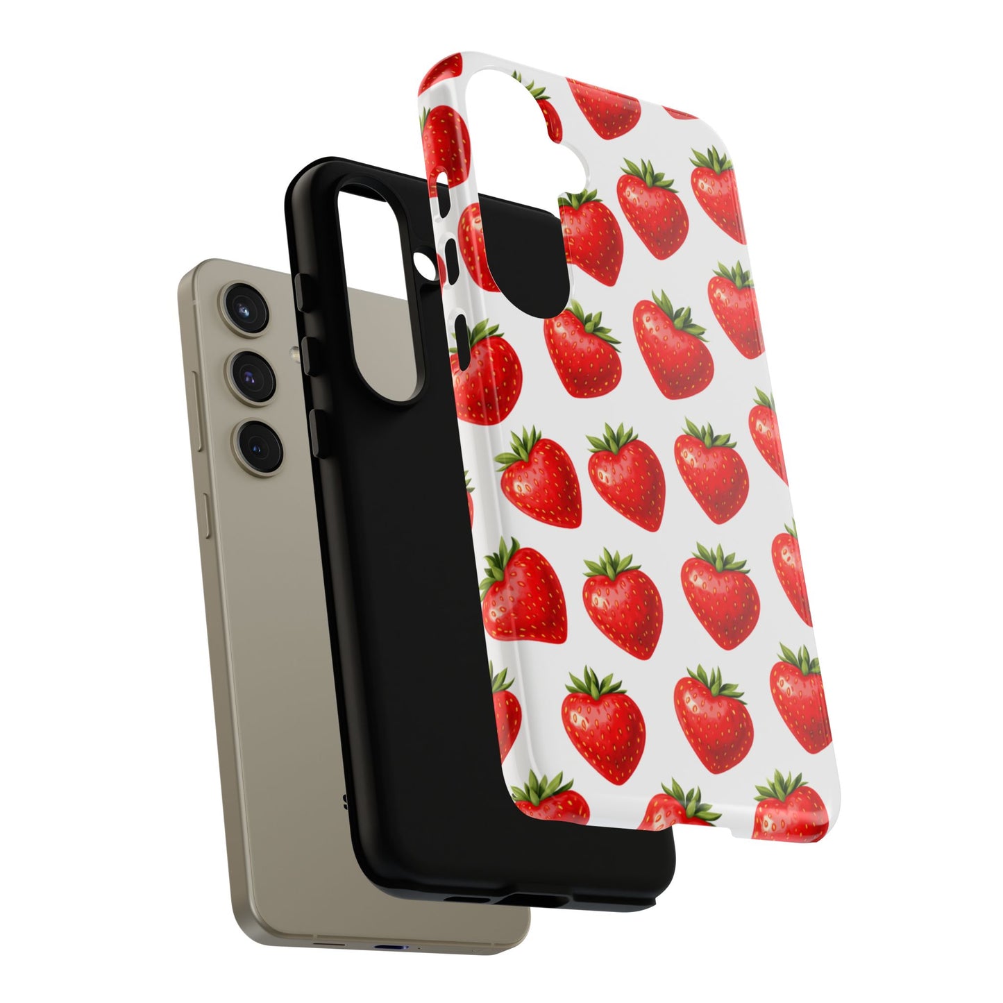 Cute Strawberry Phone Case – Aesthetic Fruit Pattern Protective Cover for Iphone, Samsung Galaxy and Pixel
