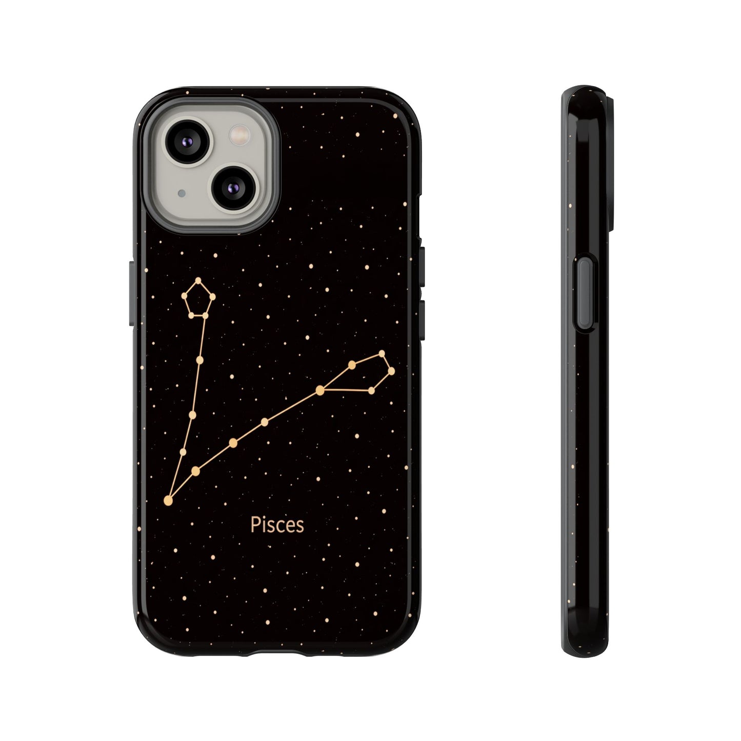 Pisces Zodiac Constellation Phone Case – Luxe Gold Celestial Cover