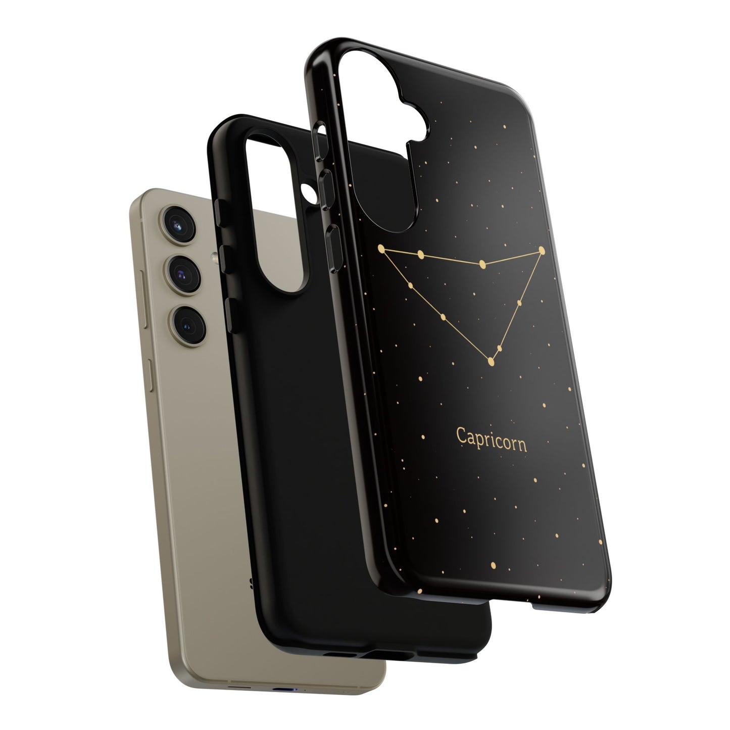 Capricorn Zodiac Constellation Phone Case – Luxe Gold Celestial Cover