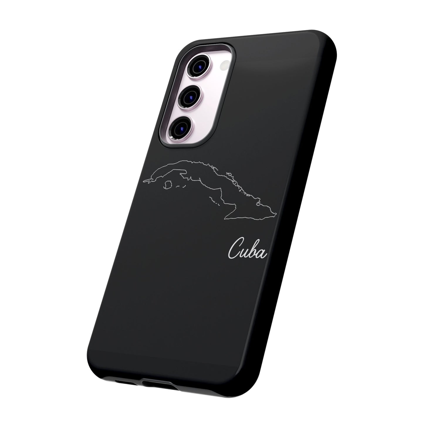 Cuba Outline Phone Case – Minimal Country Map Tough Case (iPhone, Samsung, Pixel)
