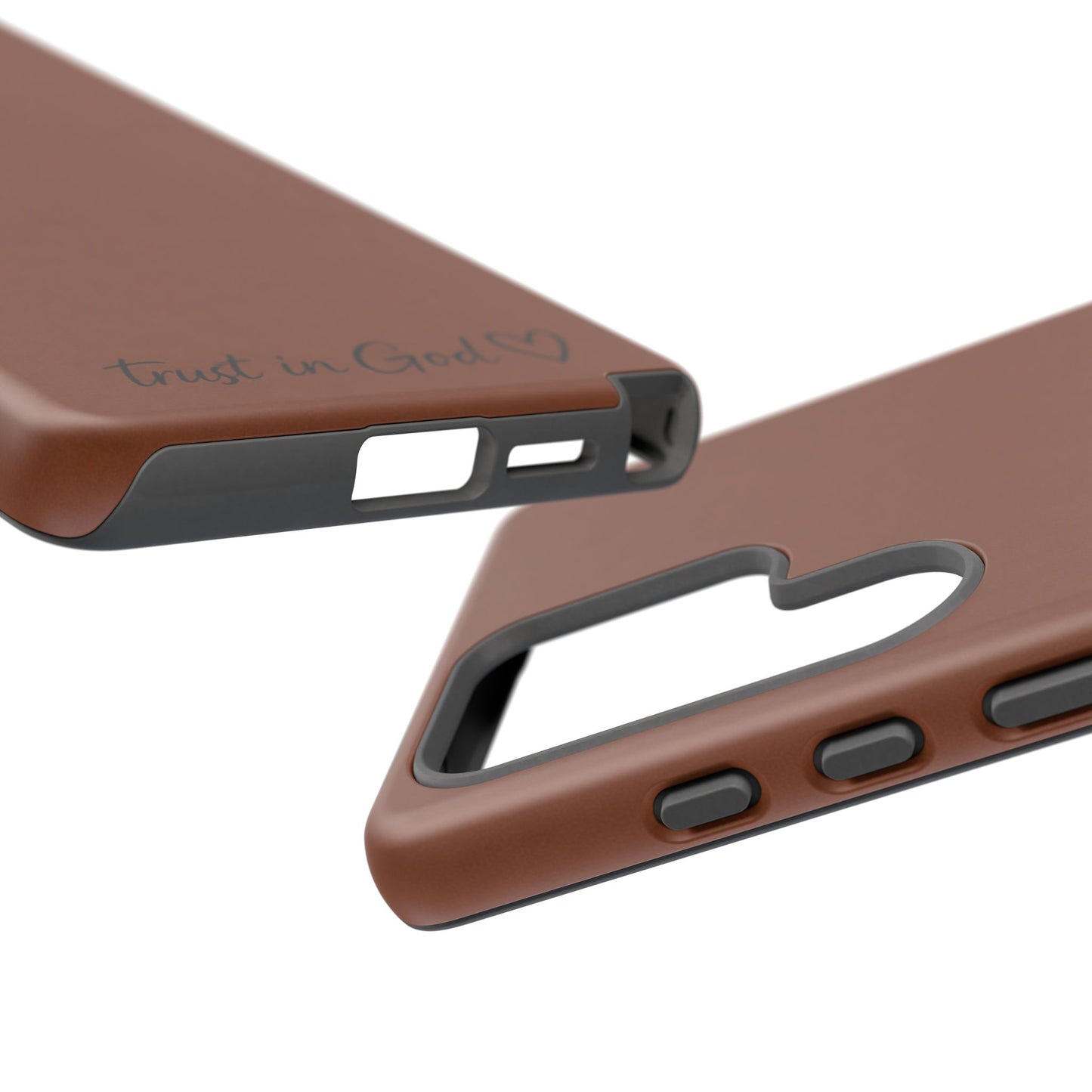 Trust in God Phone Case – Brown Christian Tough Cover