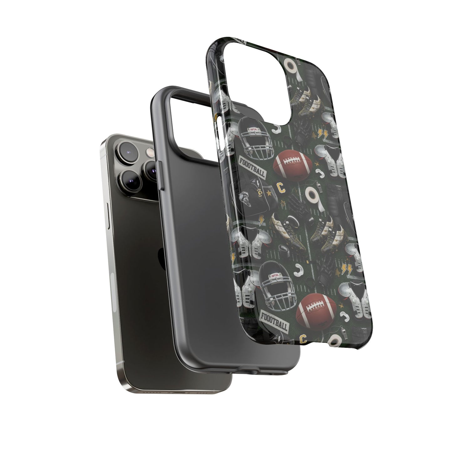 Football Pattern Phone Case – Sports Fan Tough Protective Game Day Case