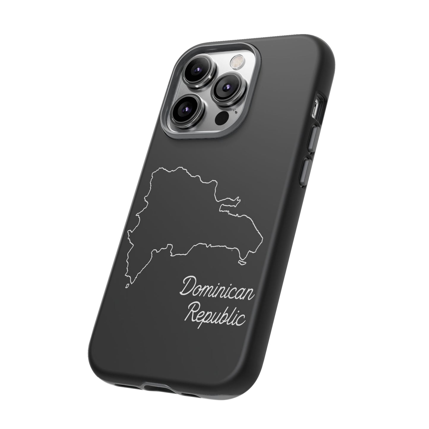 Dominican Republic Outline Phone Case – Minimal Country Map Tough Case (iPhone, Samsung, Pixel)