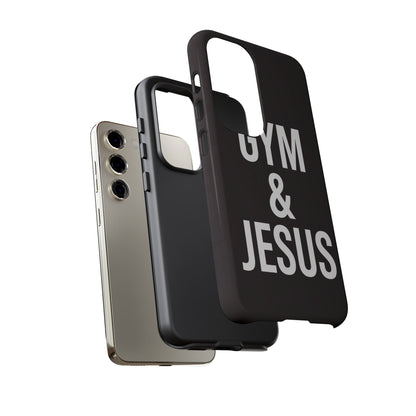 Gym & Jesus Phone Case Christian Faith Workout Gym Motivation Case