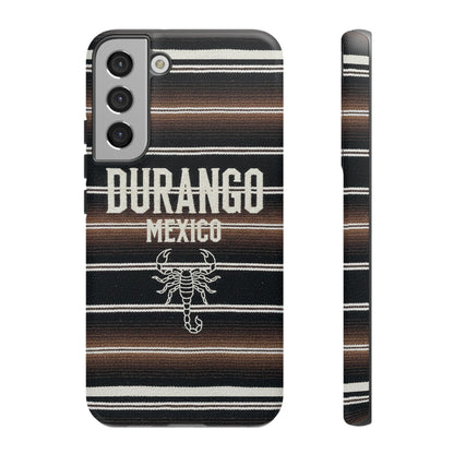 Durango Mexico Phone Case | Serape Scorpion Western Design | Mexican Heritage Tough Case for iPhone & Samsung