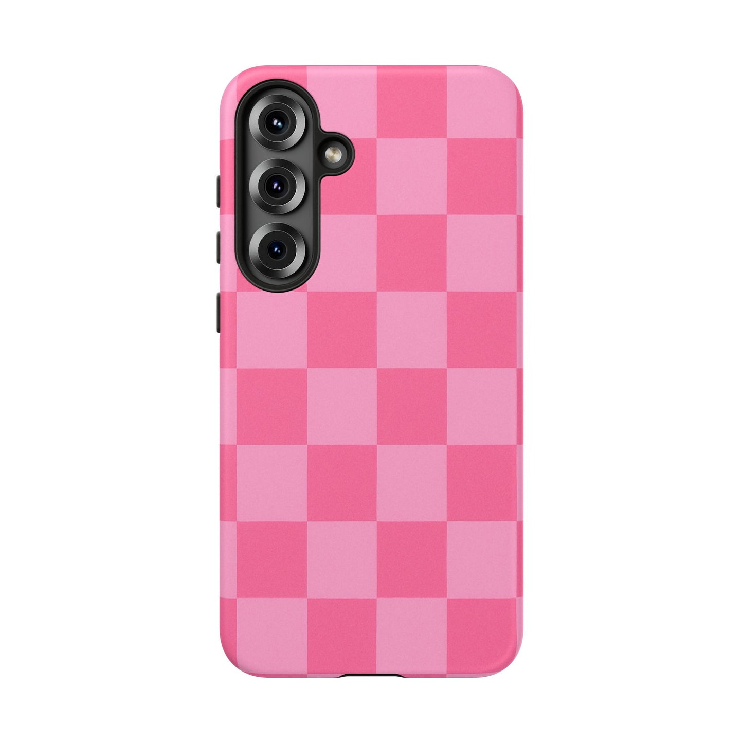 Pink Checkerboard Phone Case | Cute Aesthetic Checkered iPhone & Samsung Tough Case