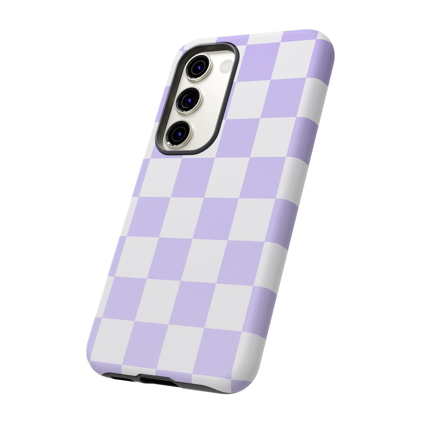 Lavender Checkerboard Phone Case | Pastel Aesthetic Tough Case