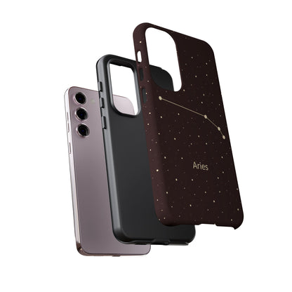 Aries Zodiac Constellation Phone Case – Luxe Gold Celestial Cover