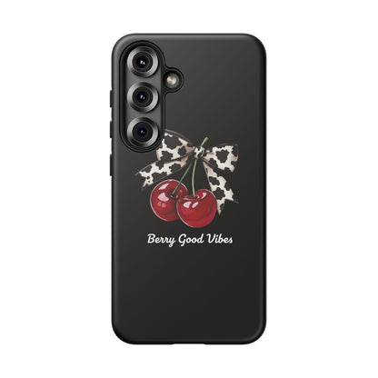 Cherry Cow Print Phone Case | Coquette Bow Aesthetic iPhone & Samsung Tough Case