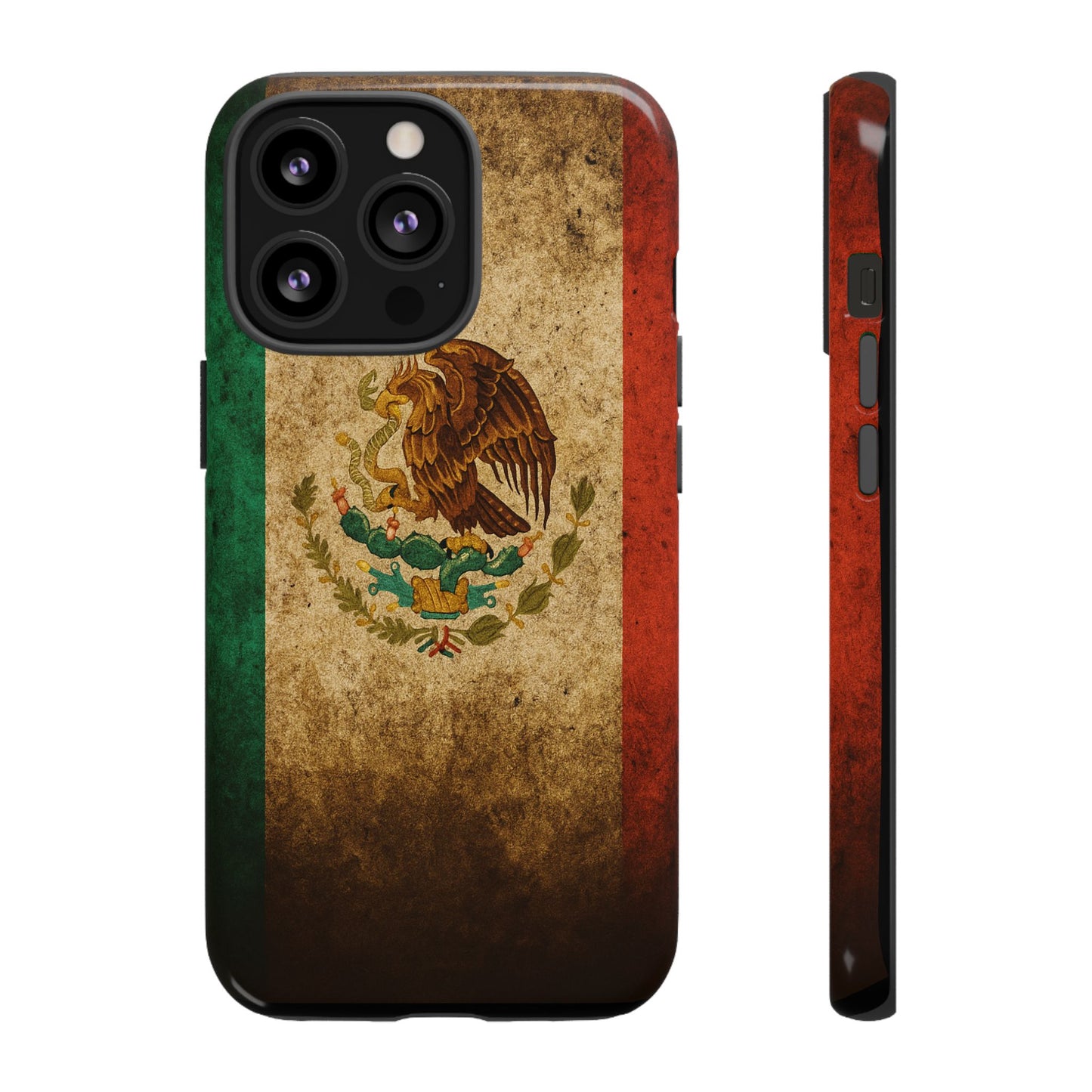 Vintage Mexico Flag Phone Case – Mexican Pride Grunge Flag Aesthetic Tough Case