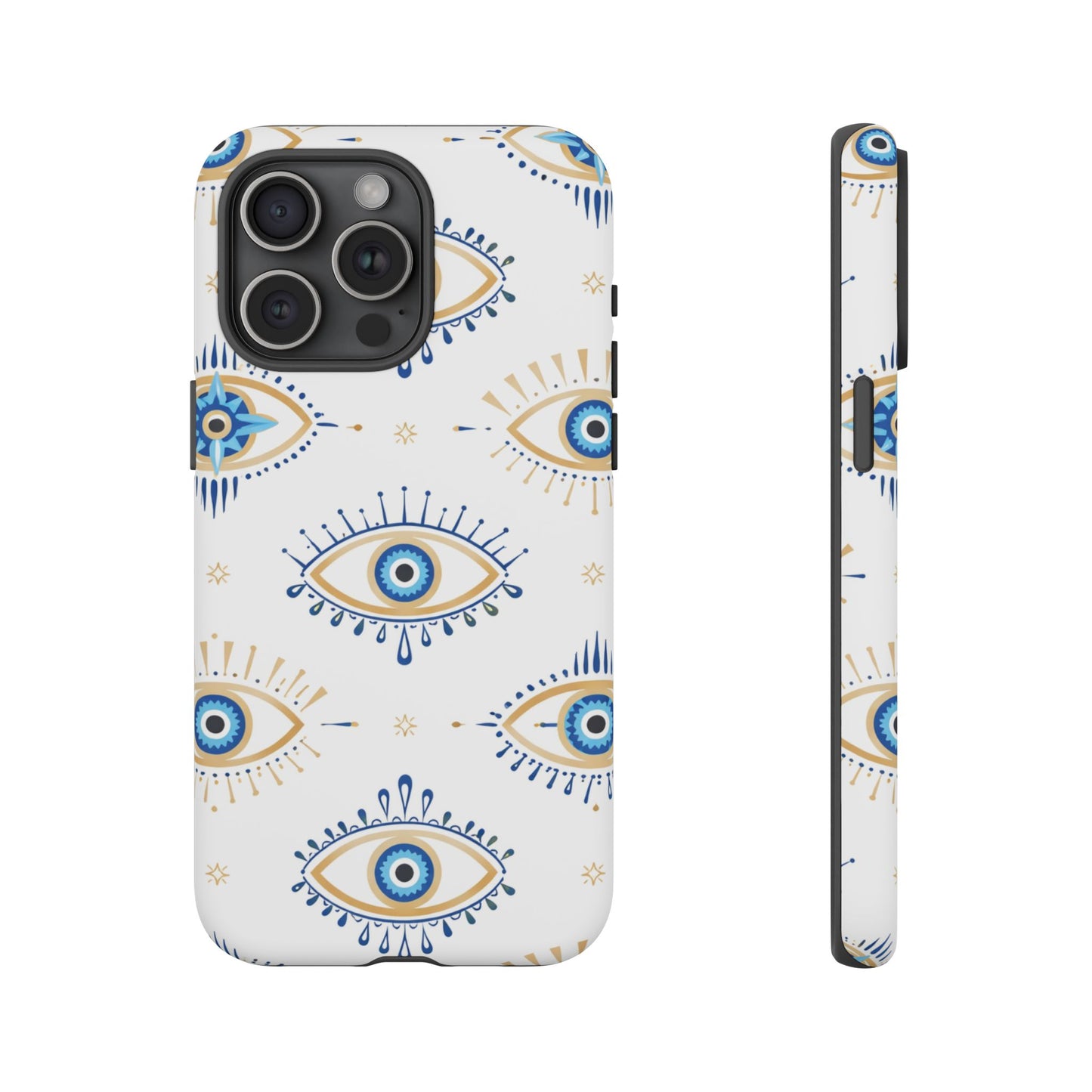 Blue Evil Eye Phone Case – Protective Slim Shockproof Cover for Iphone, Samsung Galaxy and Pixel