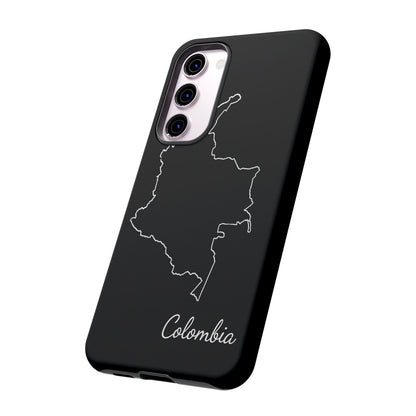 Colombia Outline Phone Case – Minimal Country Map Tough Case (iPhone, Samsung, Pixel)