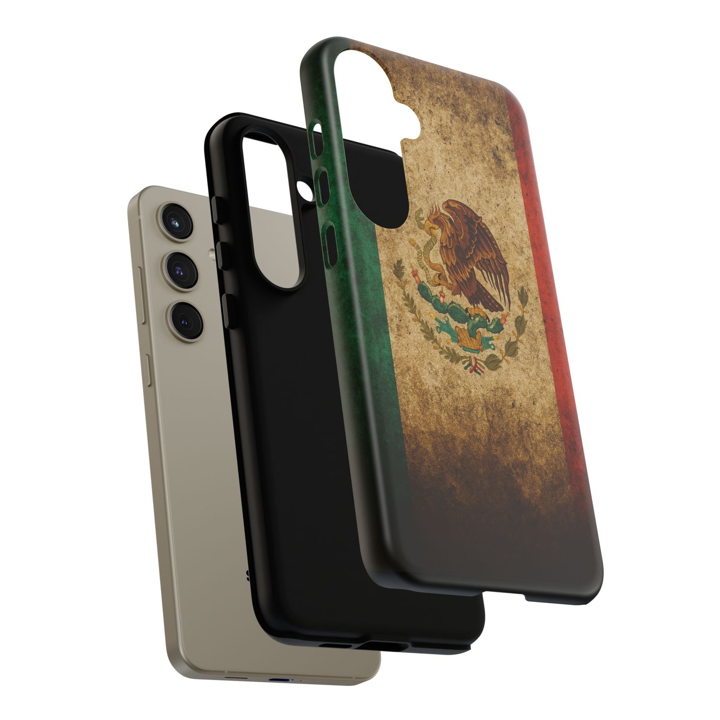 Vintage Mexico Flag Phone Case – Mexican Pride Grunge Flag Aesthetic Tough Case