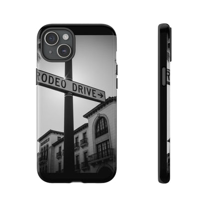 Rodeo Drive Phone Case | Los Angeles Aesthetic Black & White Photography | Luxury LA Street Tough Case for iPhone & Samsung