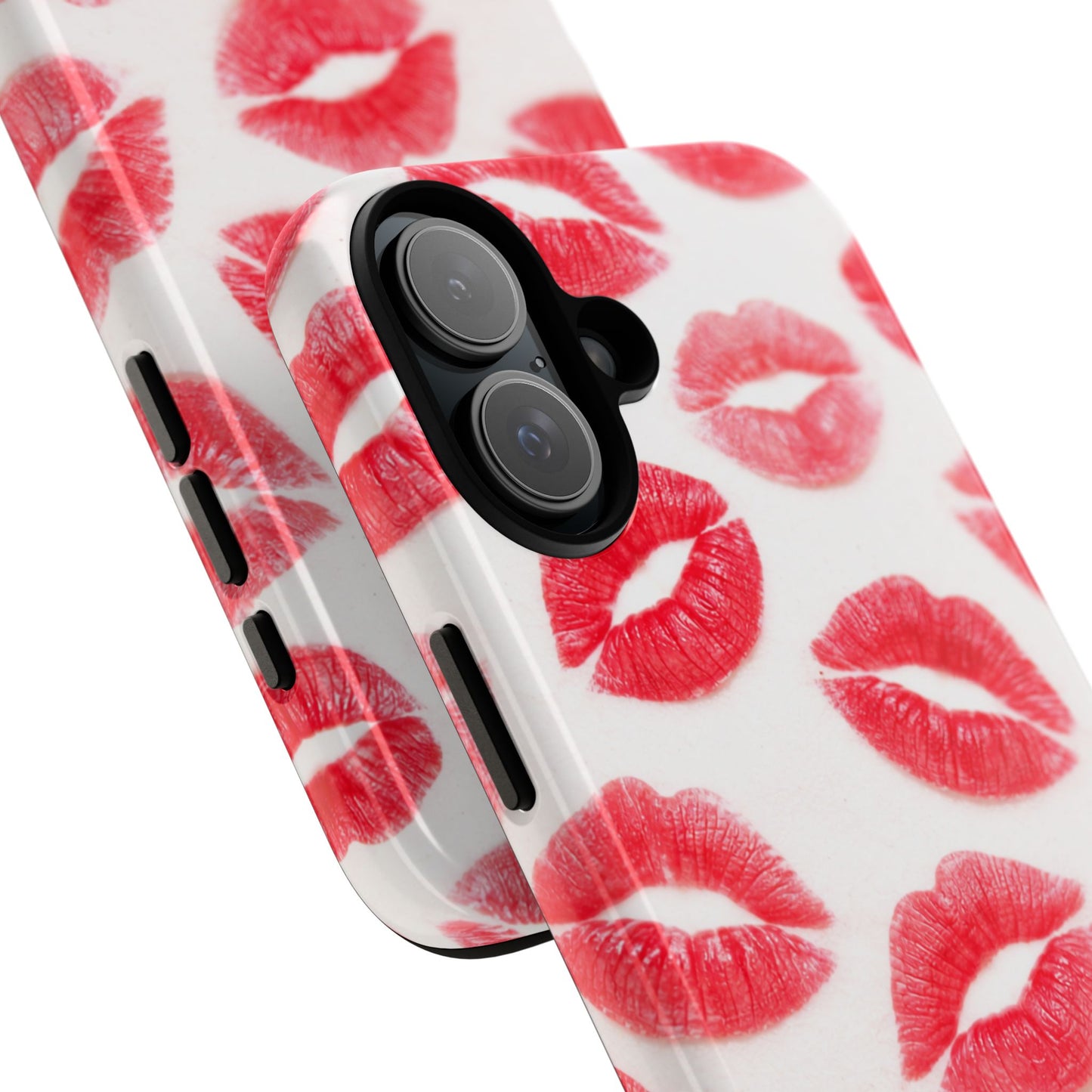 Red Lipstick Kiss Phone Case – Sexy Lip Print Pattern Tough Protective Cover