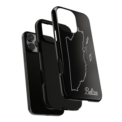 Belize Outline Phone Case – Minimal Country Map Tough Case (iPhone, Samsung, Pixel)