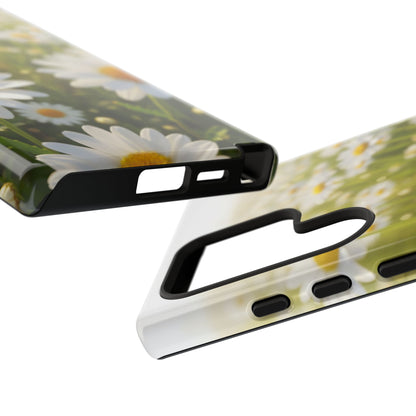 Daisy Phone Case – Floral Spring Field Tough Protective Case (iPhone, Samsung, Pixel)