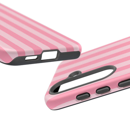 Pink Vertical Stripe Phone Case | Minimal Pastel Stripes Tough Case