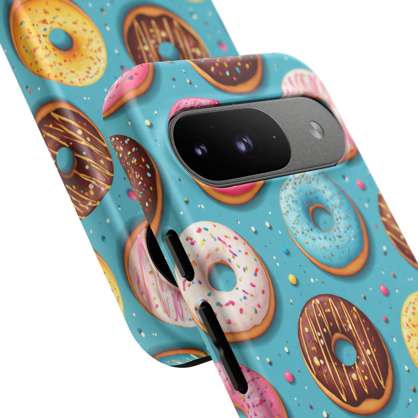 Cute Donut Pattern Phone Case – Colorful Sprinkles Dessert Design for Iphone, Samsung Galaxy and Pixel