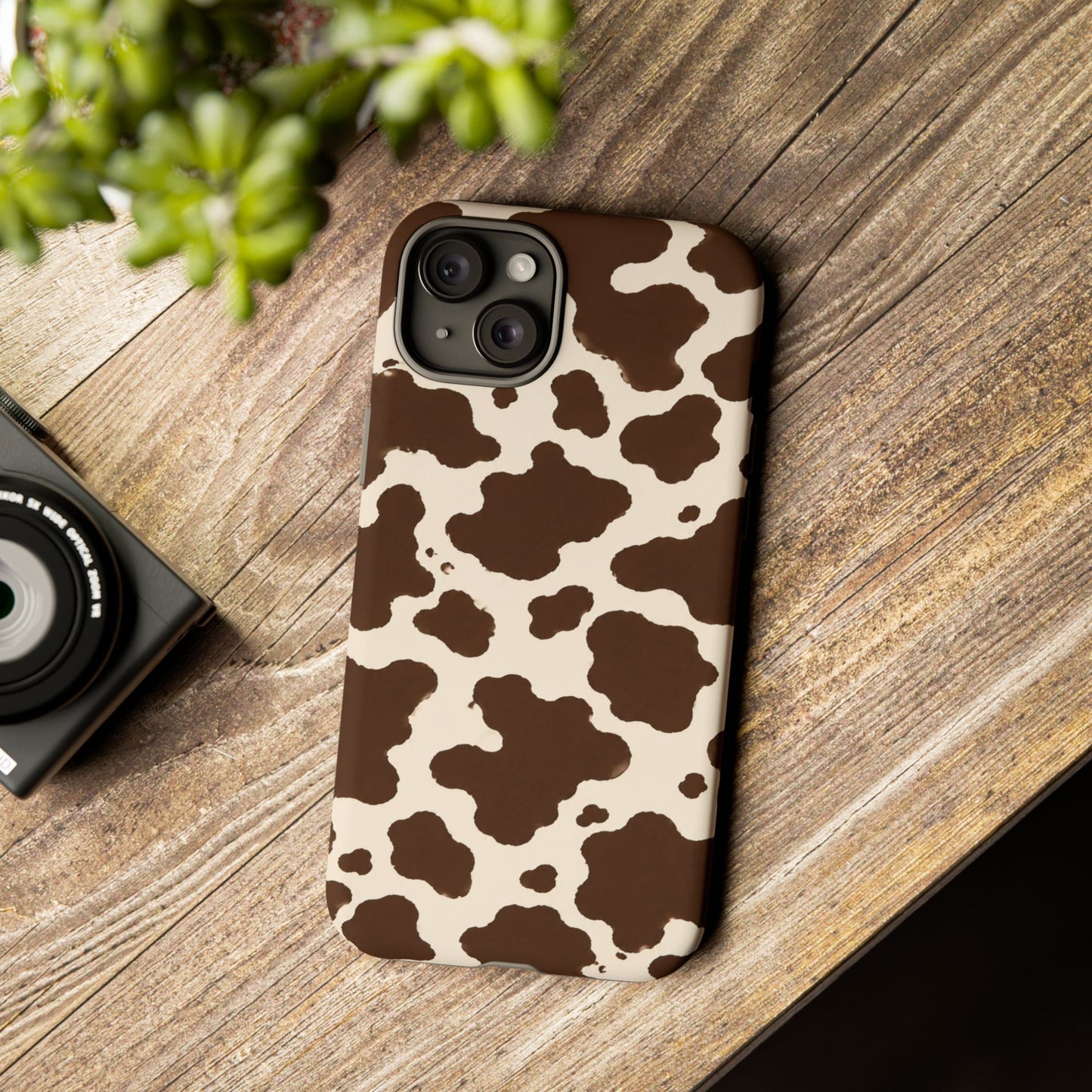 Western Cow Print Tough Phone Case for iPhone Samsung Galaxy Pixel