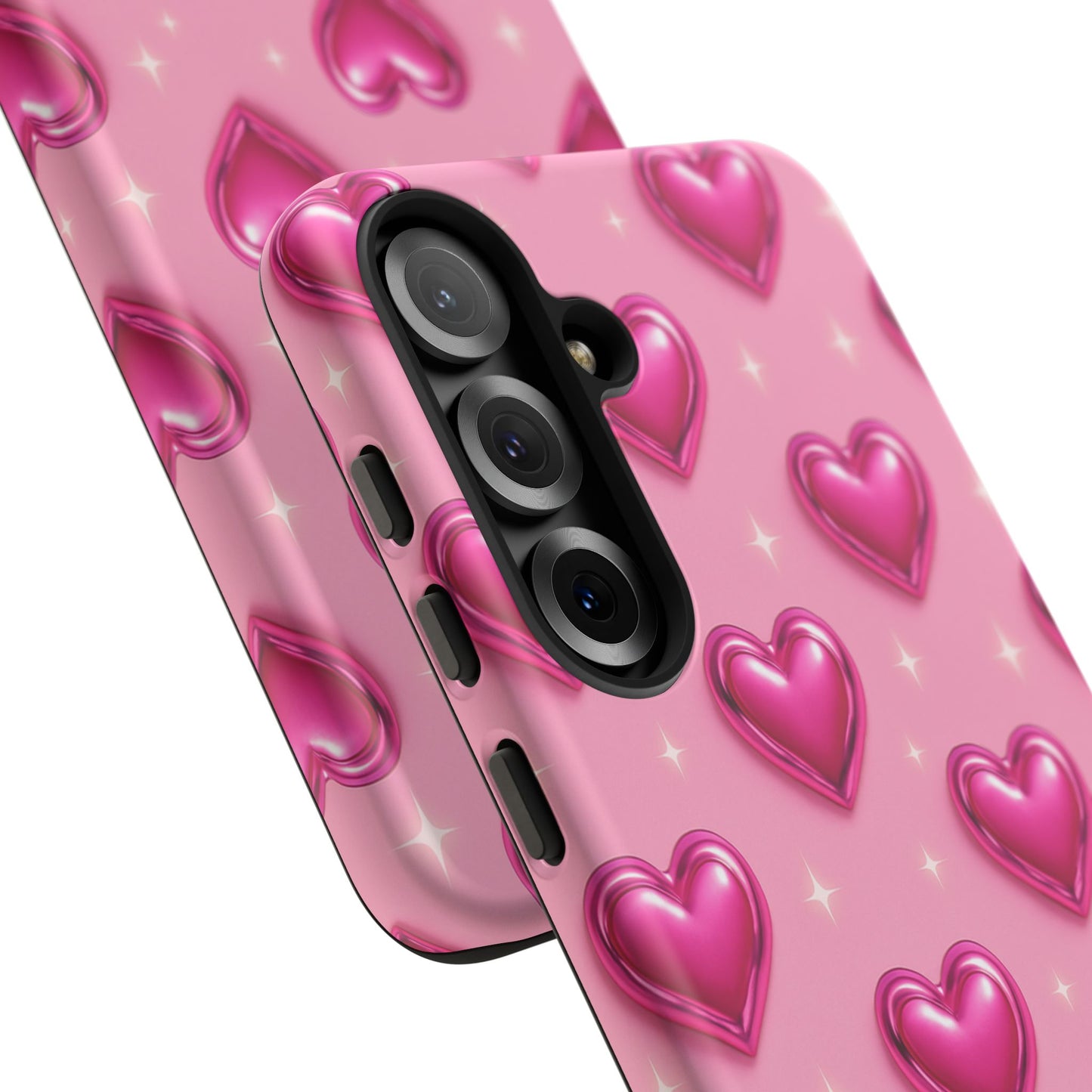 Pink Heart Pattern Phone Case | Tough Protective Case for Iphone, Samsung Galaxy and Pixel