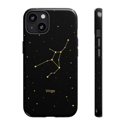 Virgo Zodiac Constellation Phone Case – Luxe Gold Celestial Cover