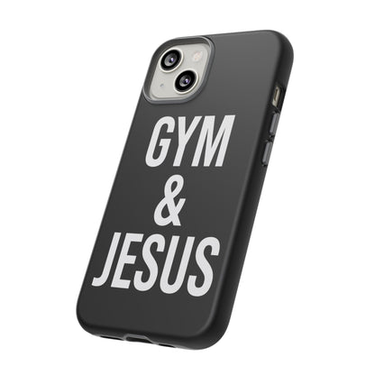 Gym & Jesus Phone Case Christian Faith Workout Gym Motivation Case