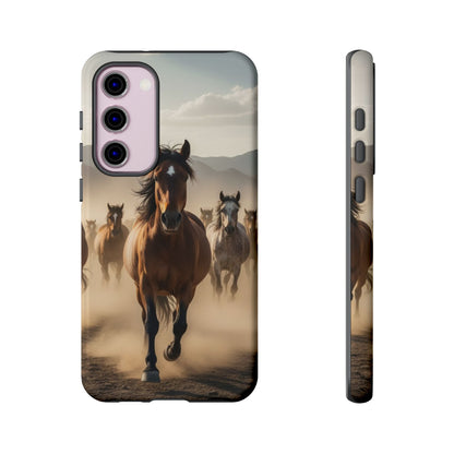Running Horses Phone Case | Wild Mustang Herd Tough Protective Cover