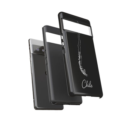 Chile Outline Phone Case – Minimal Country Map Tough Case (iPhone, Samsung, Pixel)