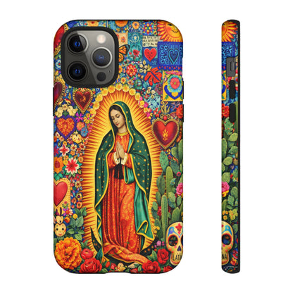 Virgin Mary Guadalupe Phone Case Mexican Folk Art Tough Cover iPhone Samsung