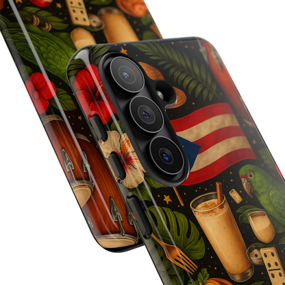 Puerto Rican Culture Phone Case | Boricua Icons Caribbean Aesthetic Tough Protective Case