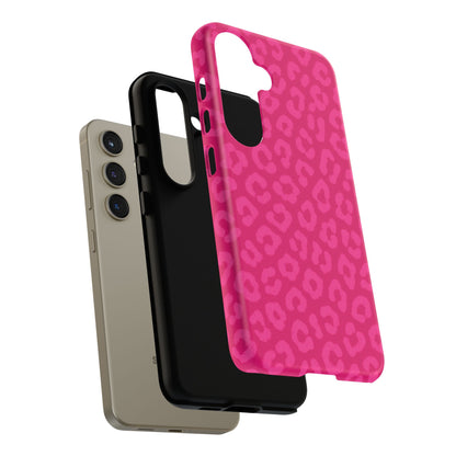 Hot Pink Leopard Print Phone Case – Bold Coquette Leopard Tough Case
