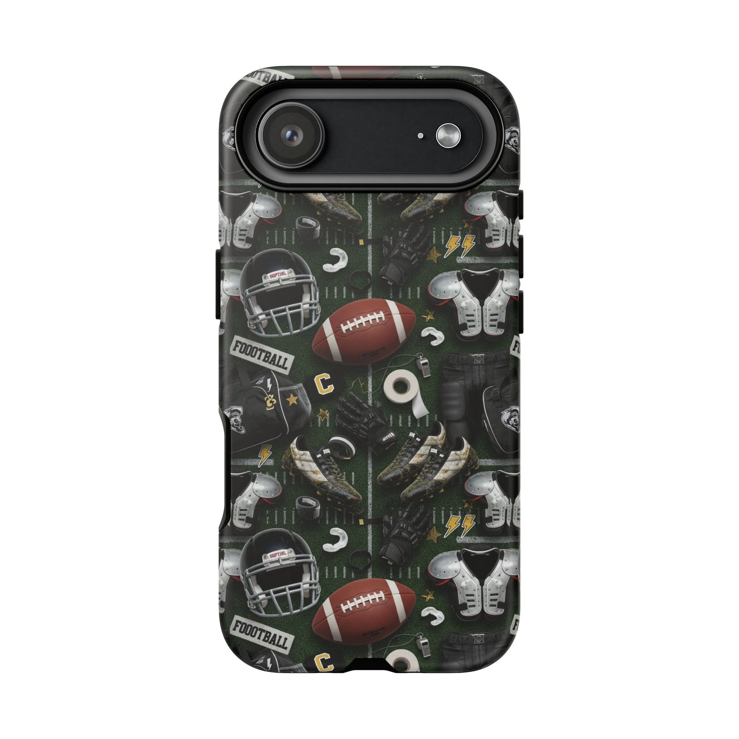 Football Pattern Phone Case – Sports Fan Tough Protective Game Day Case