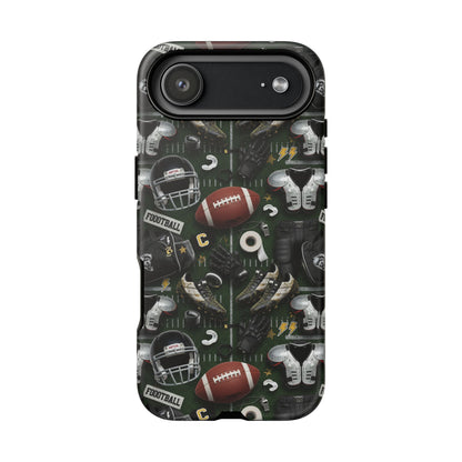 Football Pattern Phone Case – Sports Fan Tough Protective Game Day Case