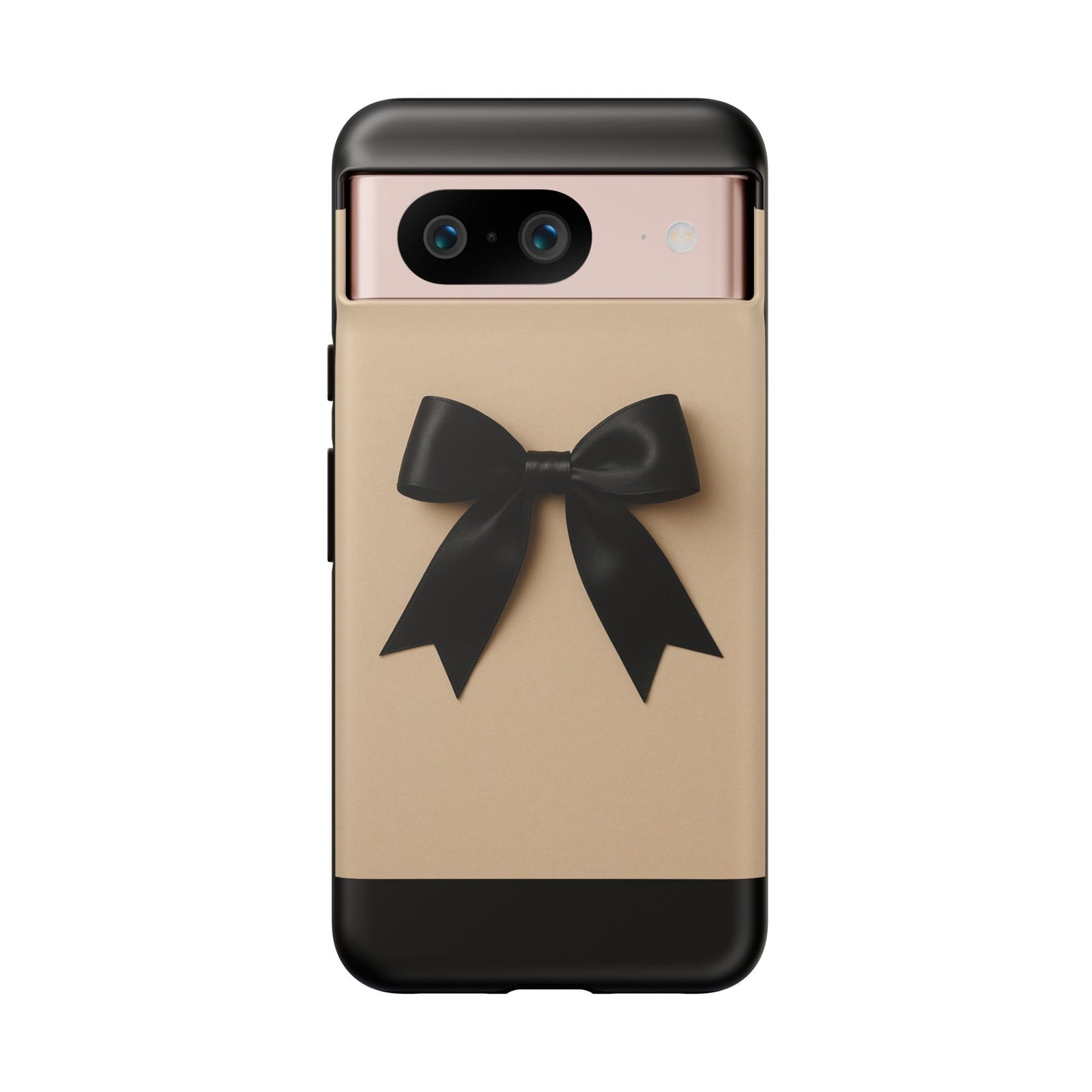 Black Bow Phone Case | Elegant Coquette Bow Design | Chic Neutral Tough Case for iPhone & Samsung