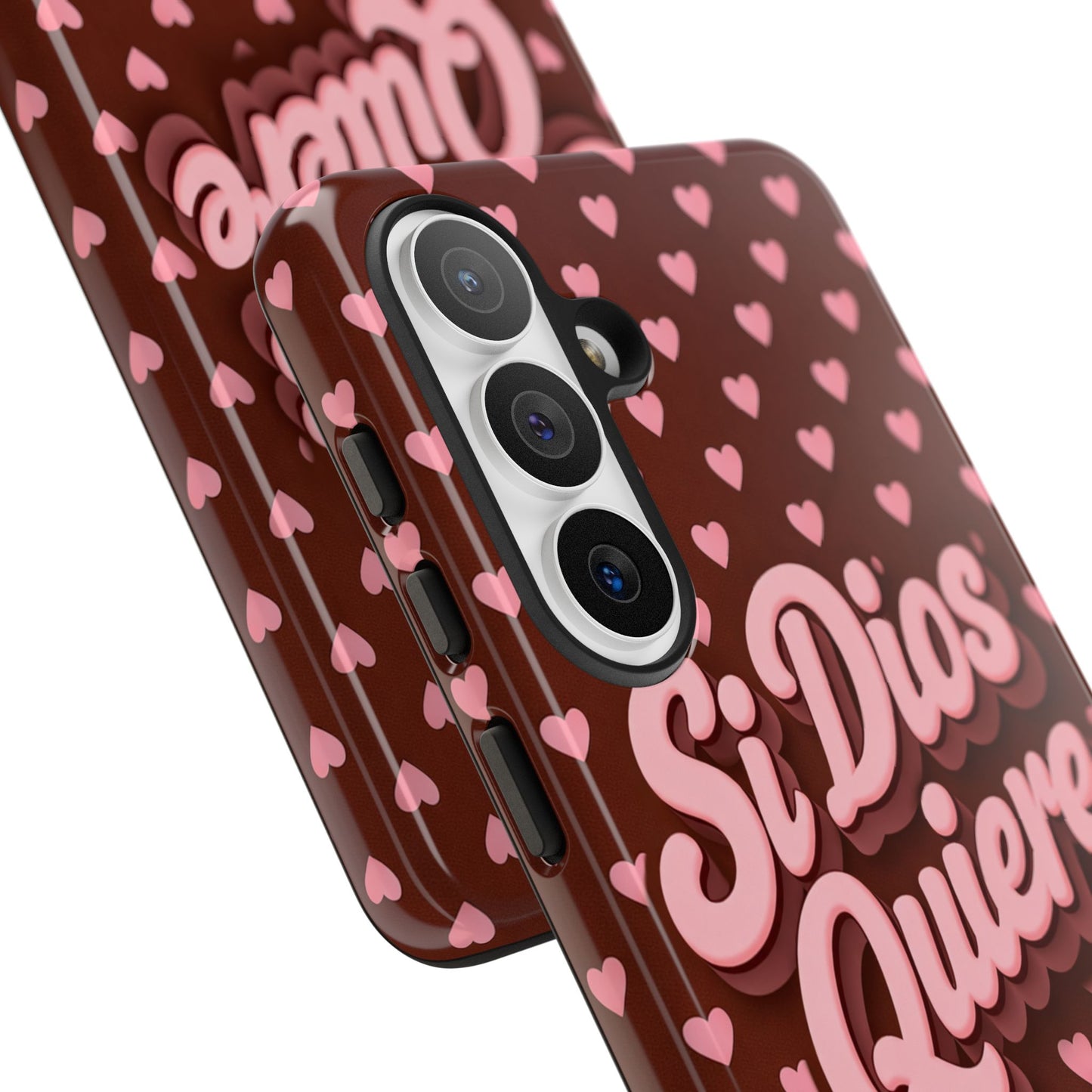 Si Dios Quiere Phone Case Latina Aesthetic Pink Hearts iPhone Samsung