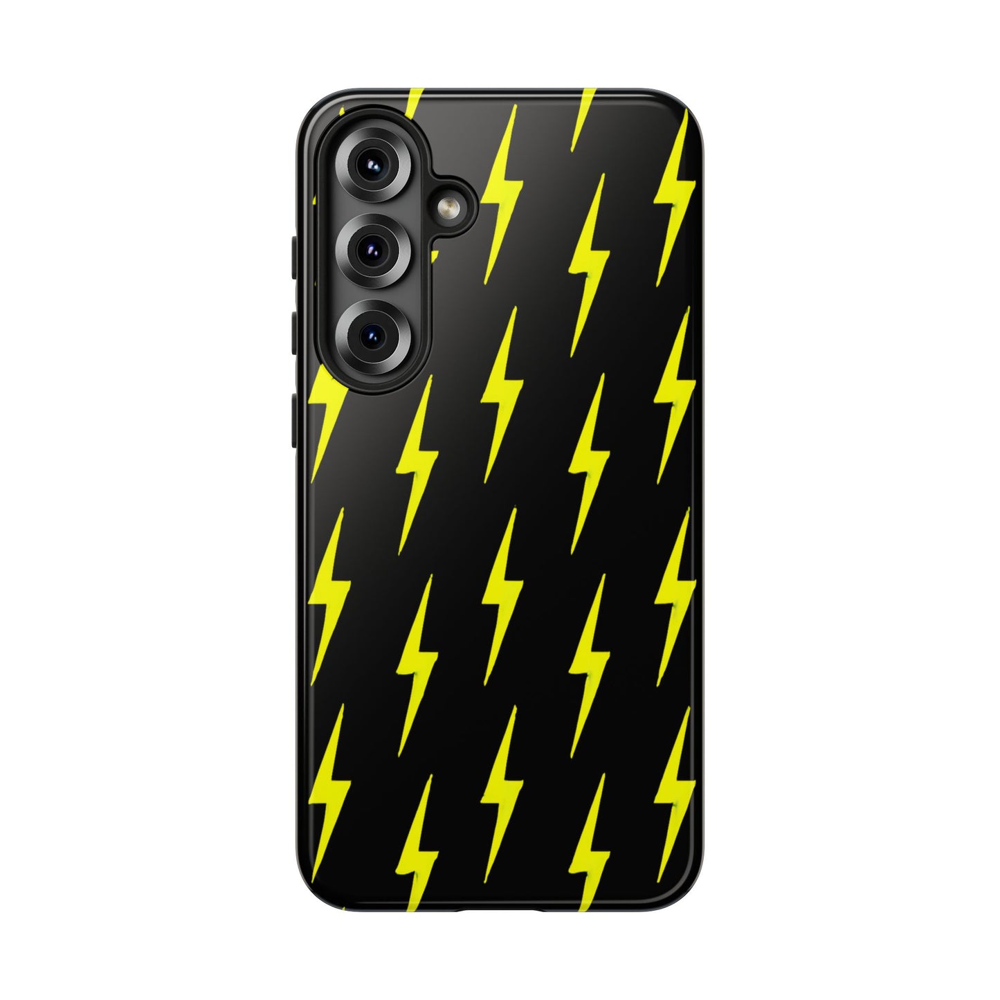 Yellow Lightning Bolt Tough Phone Case | Bold Electric Pattern Case for Iphone, Samsung Galaxy and Pixel