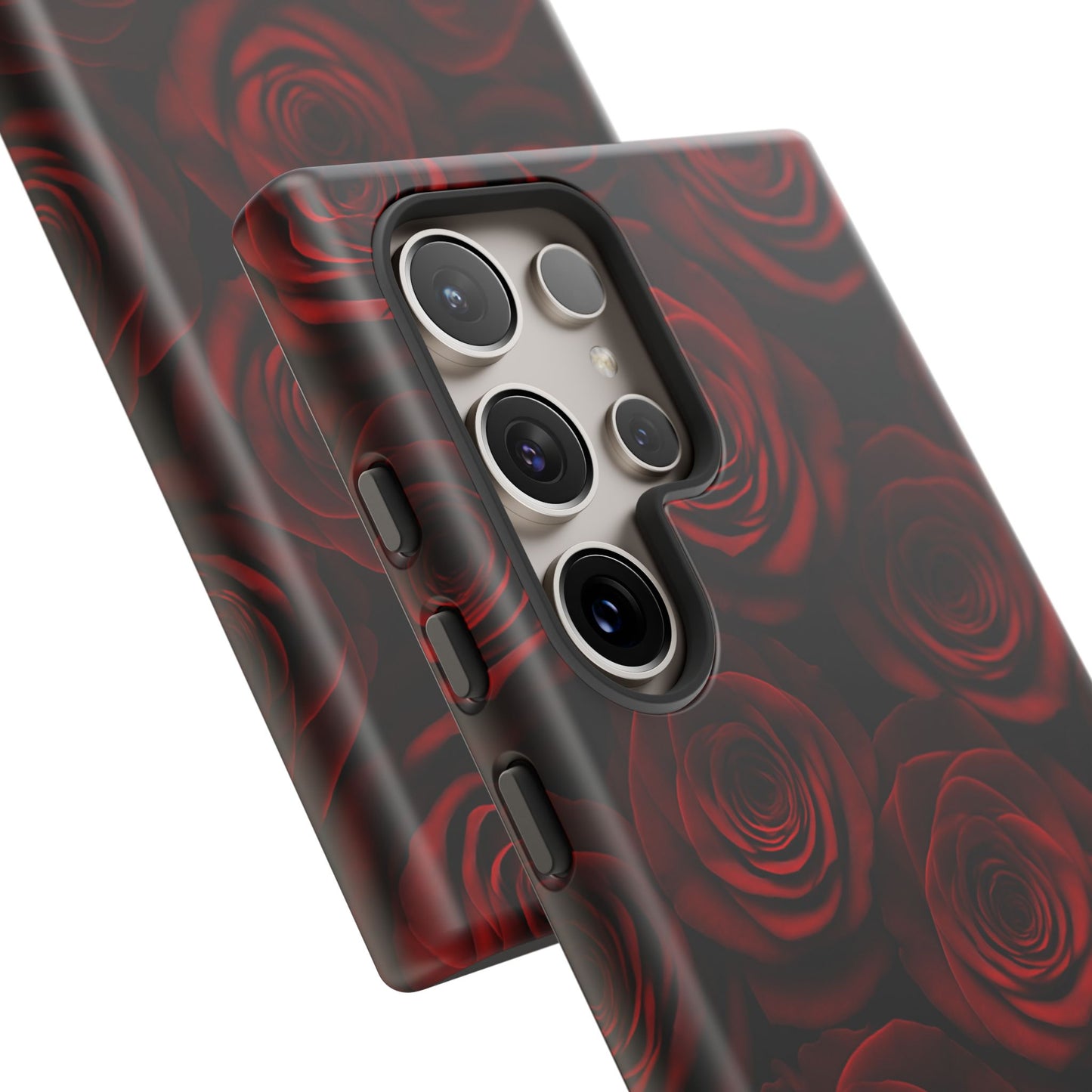 Dark Red Rose Phone Case – Gothic Floral Tough Case (iPhone, Samsung, Pixel)
