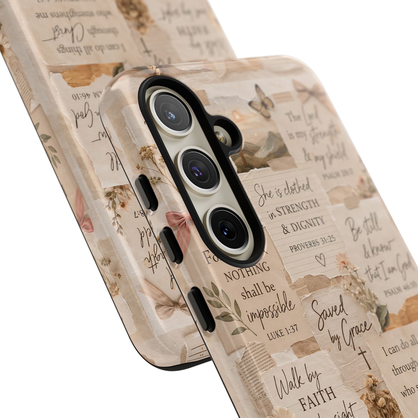 Christian Bible Verse Phone Case | Faith Scripture Aesthetic Floral Christian Case