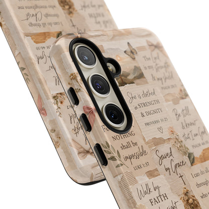 Christian Bible Verse Phone Case | Faith Scripture Aesthetic Floral Christian Case