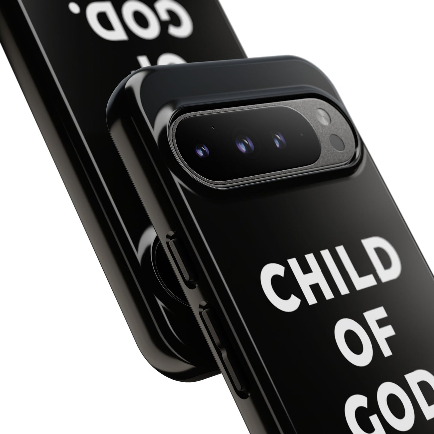 Child of God Phone Case Christian Black Aesthetic Cross Tough Cover