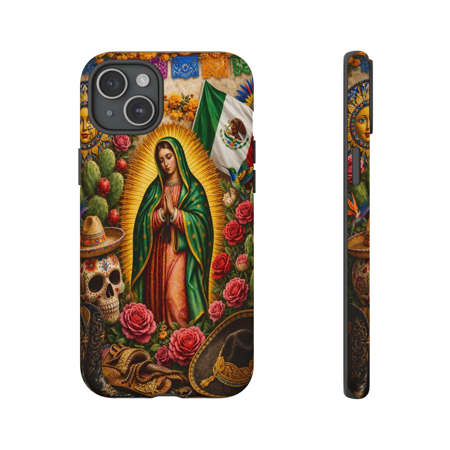 Virgen de Guadalupe Phone Case Mexican Floral iPhone Samsung Pixel Case