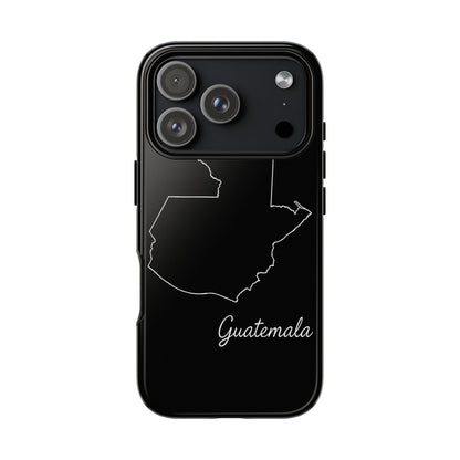 Guatemala Outline Phone Case – Minimal Country Map Tough Case (iPhone, Samsung, Pixel)