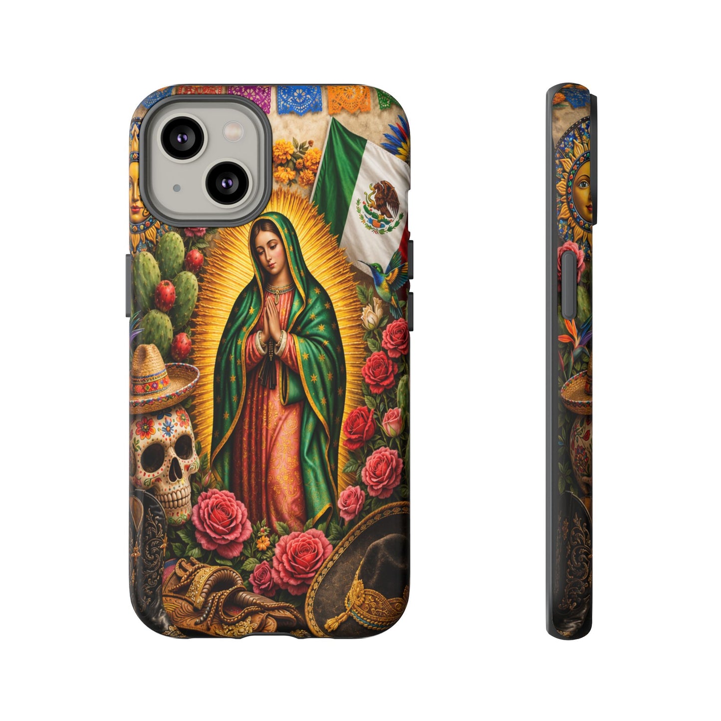 Virgen de Guadalupe Phone Case Mexican Floral iPhone Samsung Pixel Case